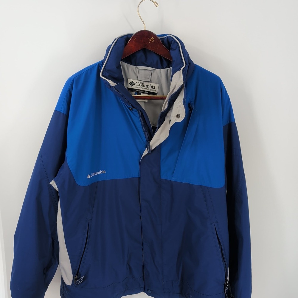 Columbia Bugaboo II Interchange Waterproof Insulated‎ Windbreaker Jackets Blue L